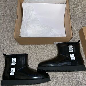 UGG Black classic clear mini boots